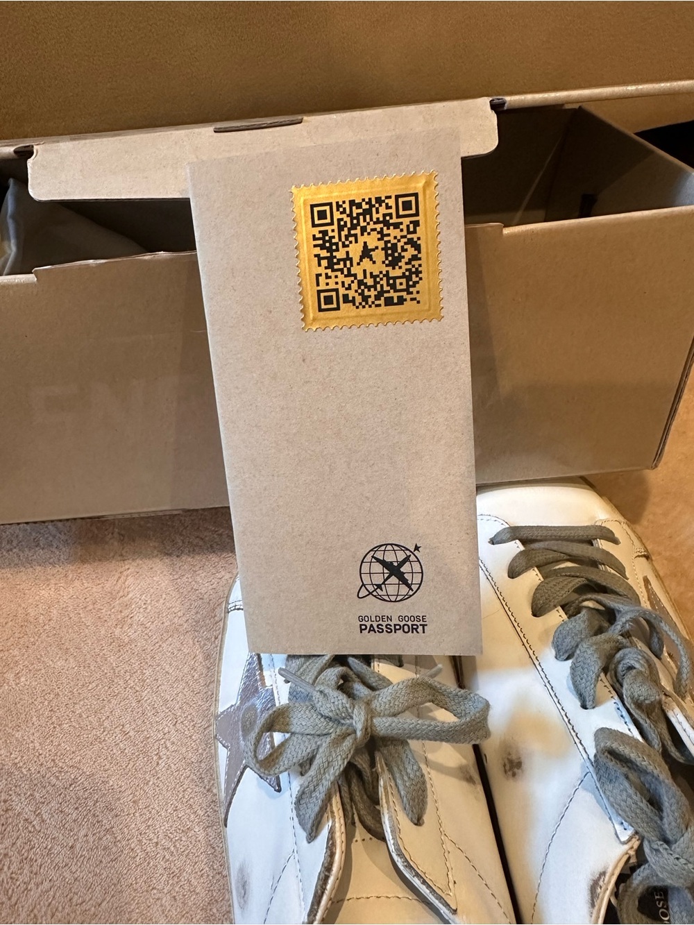 Golden Goose Super-Star Sneakers White Silver Gold Size 37 EU / US 7 NIB - Picture 7 of 15